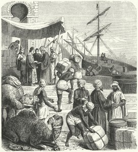 Arabikauppiaat (kaiverrus) tekijältä Heinrich Leutemann