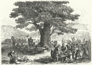 Juhla muinaisessa Saksassa (kaiverrus) tekijältä Heinrich Leutemann