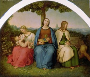 Usko, toivo ja rakkaus, 1819 (öljy puulle) tekijältä Heinrich Maria von Hess