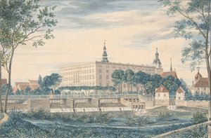 Näkymä Dessaun linnalle idästä, 1820. tekijältä Heinrich Olivier