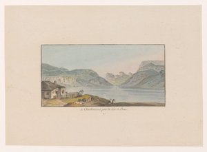 Gezicht op Les Charbonnières bij het Lac de Joux Charbonieresissa, lähellä Lac de Joux