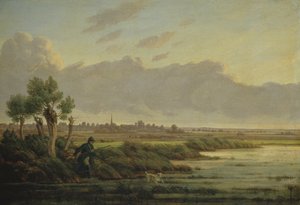 Alsterilla Winterhudessa, 1834 tekijältä Heinrich Stuhlmann