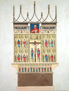 Hampurin entisen katedraalin korkea alttari, 1805 tekijältä Heinrich Wilhelm Julius Koch