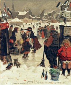 Berliinin jäähalli tekijältä Heinrich Zille