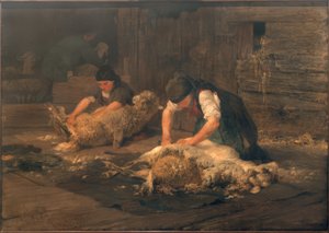 Lampaiden leikkaus tekijältä Heinrich von Zügel