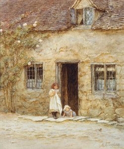 Mökin ovella tekijältä Helen Allingham