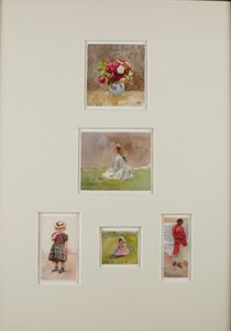 Viisi luonnosta (akvarelli paperille) tekijältä Helen Allingham