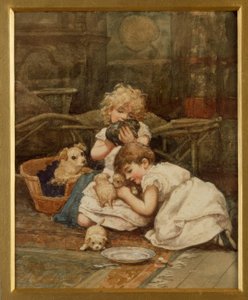 H.Allingham, Uudet lemmikit / Aquarell tekijältä Helen Allingham