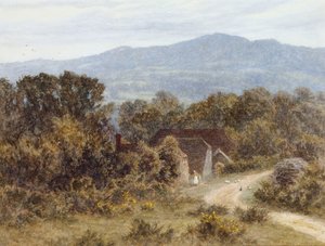 Sandhillsin takapää, Witley (akvarelli paperille) tekijältä Helen Allingham