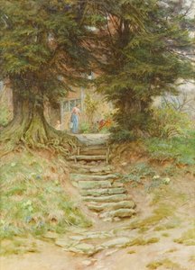 Kevät Crocken Hillissä, Kentissä (wc paperilla) tekijältä Helen Allingham