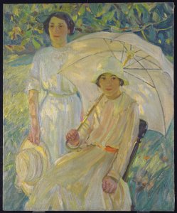 Valkoinen aurinkovarjo #2, n. 1912 tekijältä Helen Galloway McNicholl