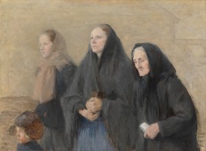 Kirkossa kävijät (pääsiäisaamuna) tekijältä Helene Schjerfbeck
