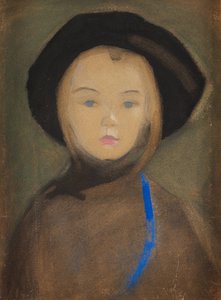 Tyttö sinisellä nauhalla, 1909. tekijältä Helene Schjerfbeck