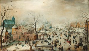saksa: Winter landscape with skaters Talvimaisema luistelijoiden kanssa Talvimaisema luistelijoiden kanssa tekijältä Hendrick Avercamp