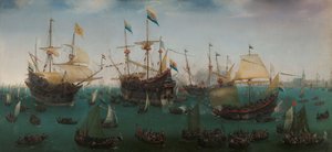 Toisen Itä-Intiaan suuntautuneen retkikunnan paluu Amsterdamiin tekijältä Hendrick Cornelisz Vroom