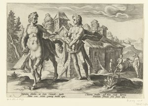 Apollo uskoo Asklepiuksen Chironin käsiin Ovid