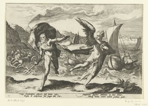 Reunalista muuttuu een kraaiksi Neptunus ja Coronis Ovid