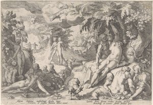 Kultainen ikä Metamorphoses of Ovid (sarjan nimi) tekijältä Hendrick Goltzius (workshop of)