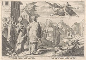 Mercurius en Herse Metamorfosen van Ovidius (sarjan nimi) tekijältä Hendrick Goltzius (workshop of)