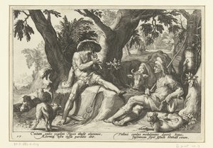 Mercury soittaa huilua Argusille Ovid