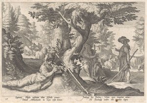 Merkurius muuttaa Battuksen kiveksi Metamorphoses of Ovid (sarjan nimi)
