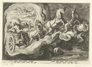 Phaethon ratsastaa isänsä vaunuilla Ovid
