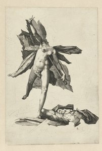 Pyramus ja Thisbe tekijältä Hendrick Goltzius (workshop of)