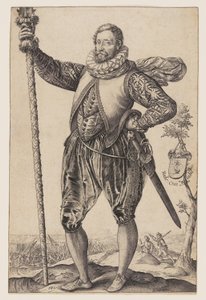 Haukimies kääntyi vasemmalle tekijältä Hendrick Goltzius