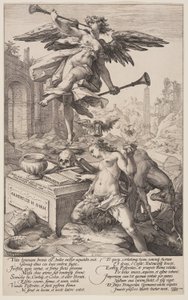 Allegoria maineesta ja historiasta, roomalaisista sankareista. tekijältä Hendrick Goltzius