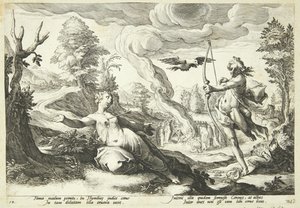 Apollo tappaa Koronin tekijältä Hendrick Goltzius