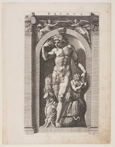 Bacchus, kahdeksasta pakanallisesta jumalasta tekijältä Hendrick Goltzius