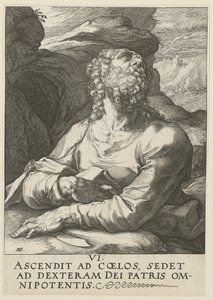 Bartholomäus, sarjan ”Kristus, kaksitoista apostolia ja Paavali” sivu 6 tekijältä Hendrick Goltzius