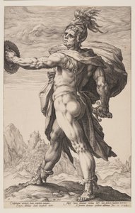 Calphurnius, teoksesta Roomalaiset sankarit tekijältä Hendrick Goltzius