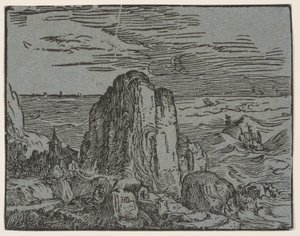 Kallio merenrannalla tekijältä Hendrick Goltzius