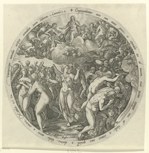 Siunatut erotetaan kirotuista Viimeinen tuomio (sarjan nimi) tekijältä Hendrick Goltzius
