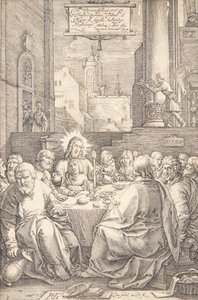 Viimeinen ehtoollinen tekijältä Hendrick Goltzius