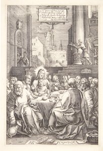 Viimeinen ehtoollinen tekijältä Hendrick Goltzius