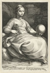 Erato The Nine Muses (sarjan nimi) tekijältä Hendrick Goltzius