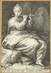 Euterpe tekijältä Hendrick Goltzius