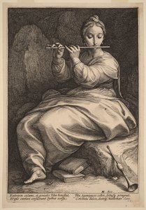Euterpe tekijältä Hendrick Goltzius