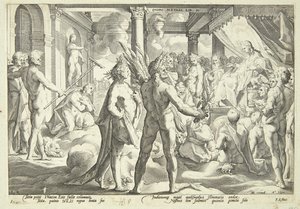 Phaeton pyytää aurinkovaunuja tekijältä Hendrick Goltzius