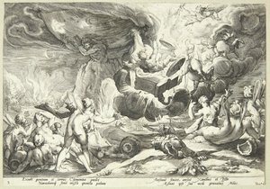 Phaetonin kaatuminen tekijältä Hendrick Goltzius