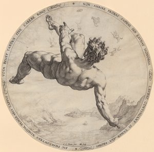 Phaetonin tapaus, sarjan ”Neljä taivaan valloittajaa” 3. osa tekijältä Hendrick Goltzius
