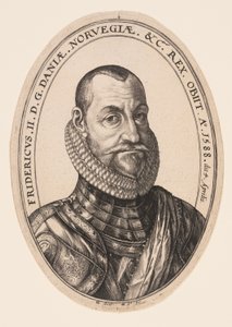 Fredrik II, Tanskan ja Norjan kuningas tekijältä Hendrick Goltzius