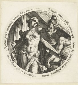 Judith Holofernesin pään kanssa tekijältä Hendrick Goltzius