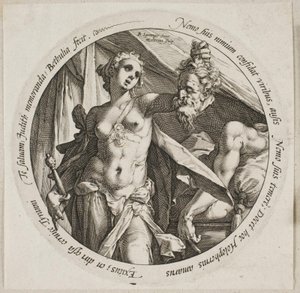 Judith Holofernesin pään kanssa tekijältä Hendrick Goltzius