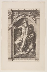 Jupiter, kahdeksasta pakanallisesta jumalasta tekijältä Hendrick Goltzius