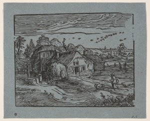 Maisema ja maalaistalo tekijältä Hendrick Goltzius