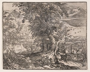 Maisema ja paimen pariskunta tekijältä Hendrick Goltzius