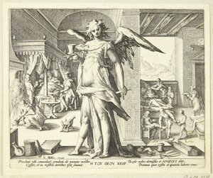 Lääkäri kuin enkeli tekijältä Hendrick Goltzius